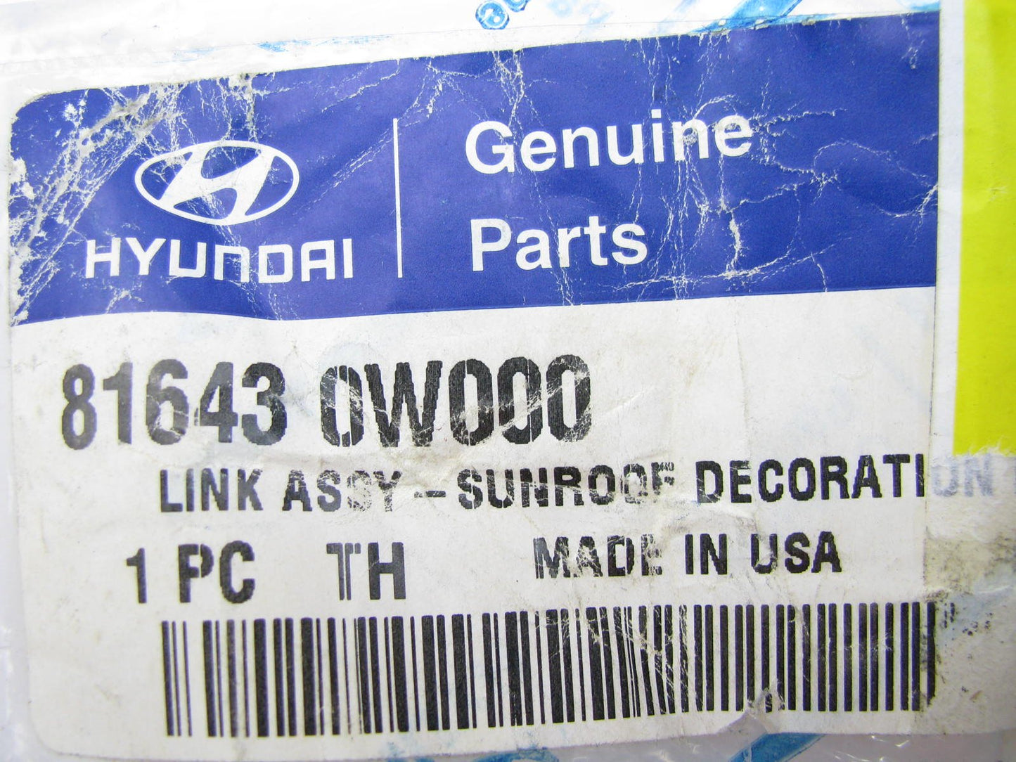 NEW Right Outer Side Sunroof Air Deflector OEM For 07-12 Santa Fe 81643 0W000