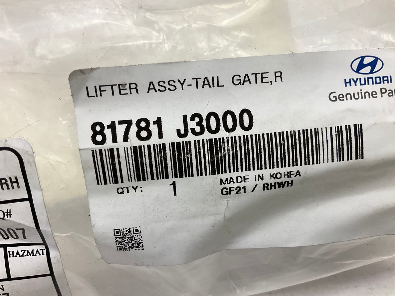Right Hatch Tailgate Lift Support Shock Strut For 2019-2021 Veloster 81781J3000