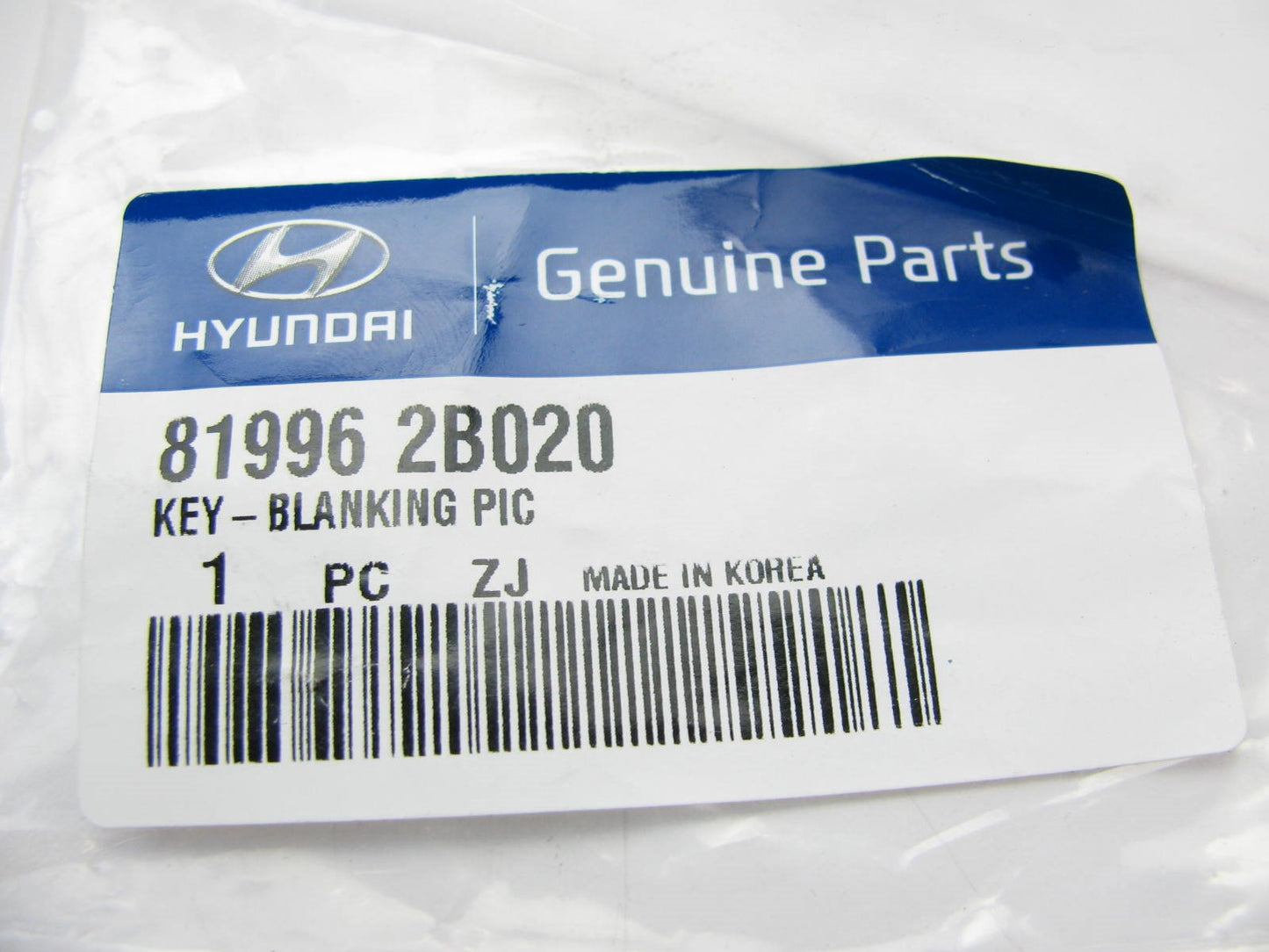 Uncut Emergency Smart Key Blank 819962B020 For Hyundai Veracruz 2008-2012