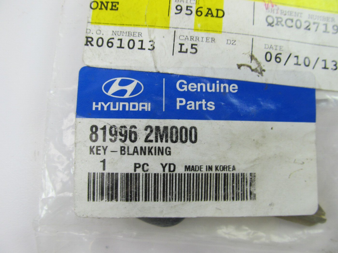 NEW - OEM 819962M000 UNCUT Blank Key For 2011-19 Hyundai Elantra 2009-13 Tucson
