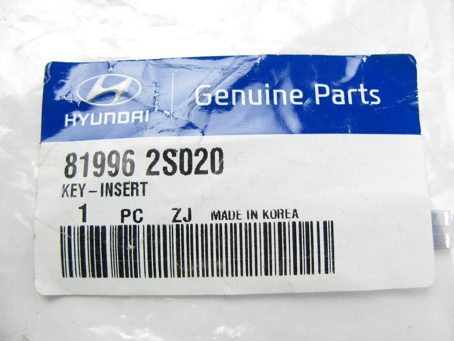 Uncut Key Blank Insert (Into Key-Fob) OEM For 2015-16 Hyundai Sonata 819962S020
