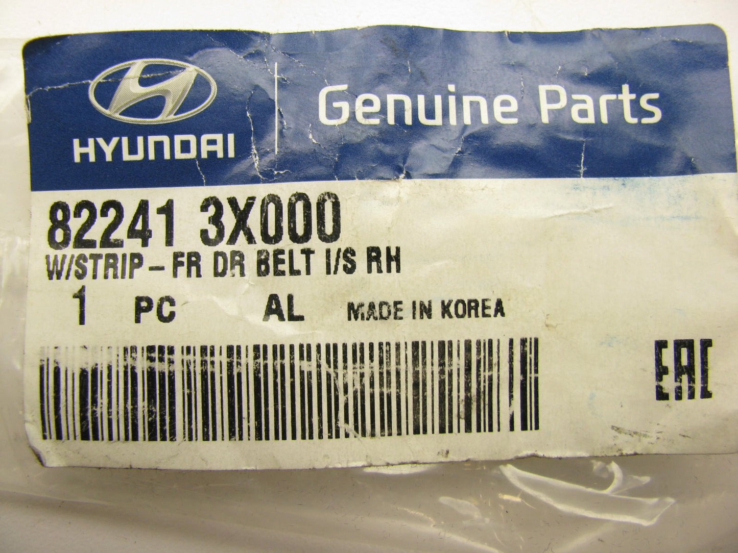 NEW GENUINE FRONT RIGHT Door Window Weatherstrip Seal OEM For 11-12 Elantra