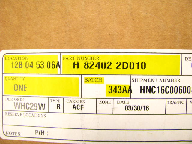 NEW 82402-2D010 FRONT RIGHT Window Regulator OEM For 01-06 Hyundai Elantra