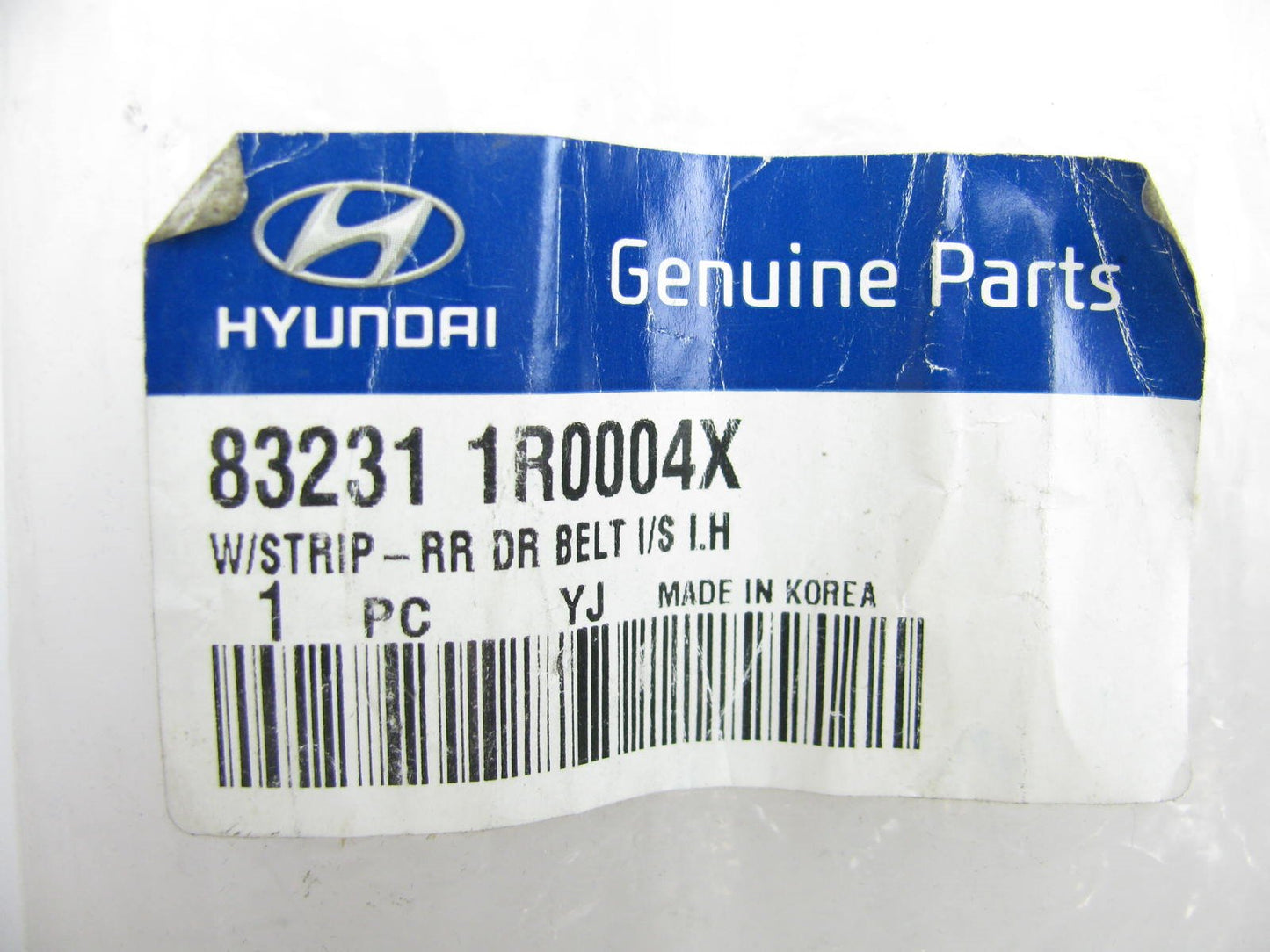 NEW 832311R0004X Rear Left Door Inner Belt Weatherstrip Seal For 2012-14 Accent