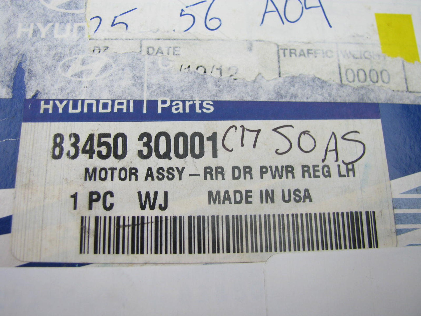 NEW - OEM 834503Q001 REAR LEFT Door Power Window Motor For 11-14 Hyundai Sonata