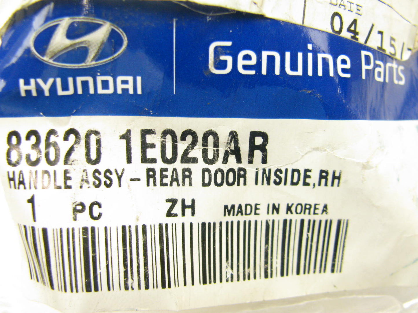 New Genuine OEM Rear Right Door Handle For 2007-11 Hyundai Accent 83620-1E020AR