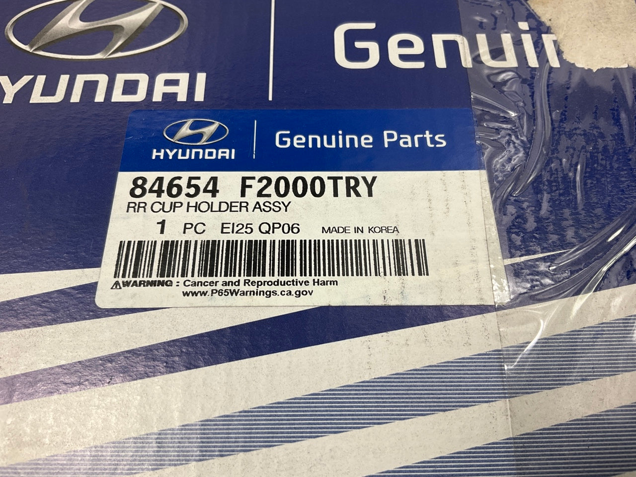 NEW Rear Back Seat Cup Holder Tray OEM For 2017-20 Hyundai Elantra 84654F2000TRY