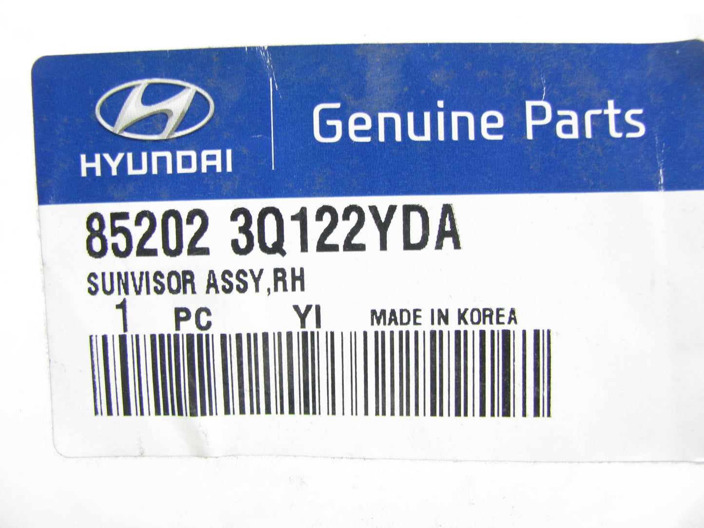 NEW 852023Q122YDA RIGHT Sun Visor CAMEL OEM For 09-14 Sonata With Sunroof