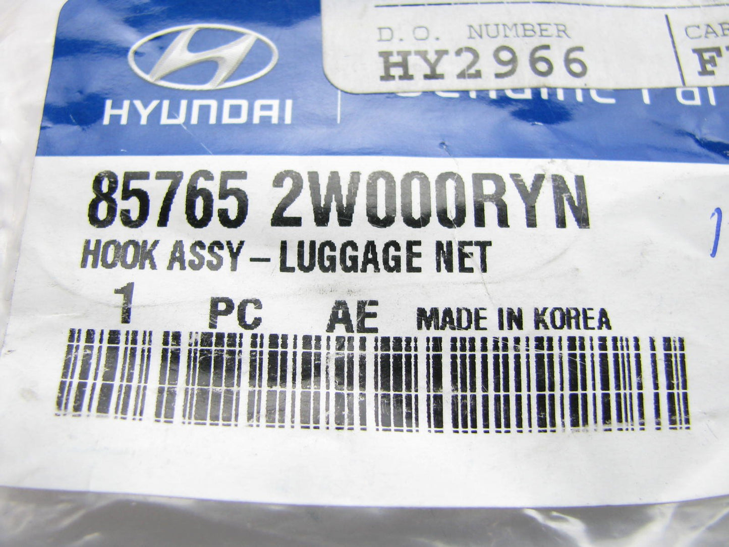 New Genuine Front Interior Tie Down Hook BLACK For 13-15 Santa Fe 857652W000RYN