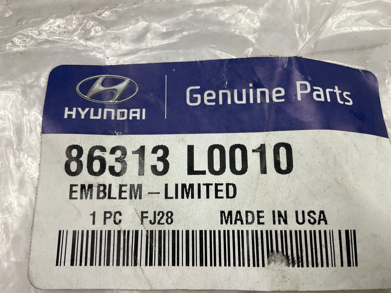 NEW ''Limited 1.6L'' Trunk Lid Emblem OEM For 20-23 Sonata 1.6L TURBO 86313L0010