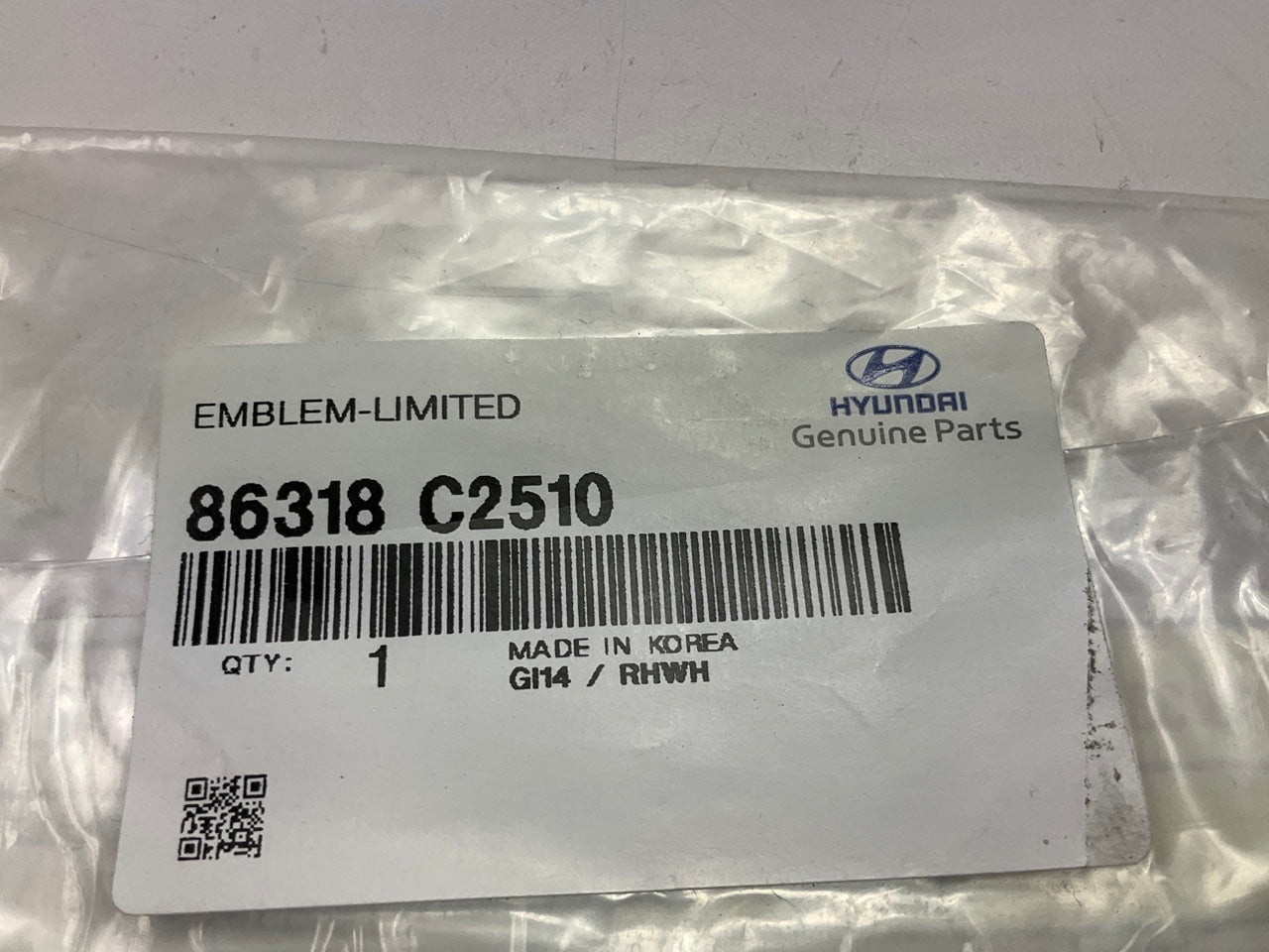 NEW Rear Trunk Lid ''Limited'' Emblem OEM For 2018-2019 Hyundai Sonata 86318C2510