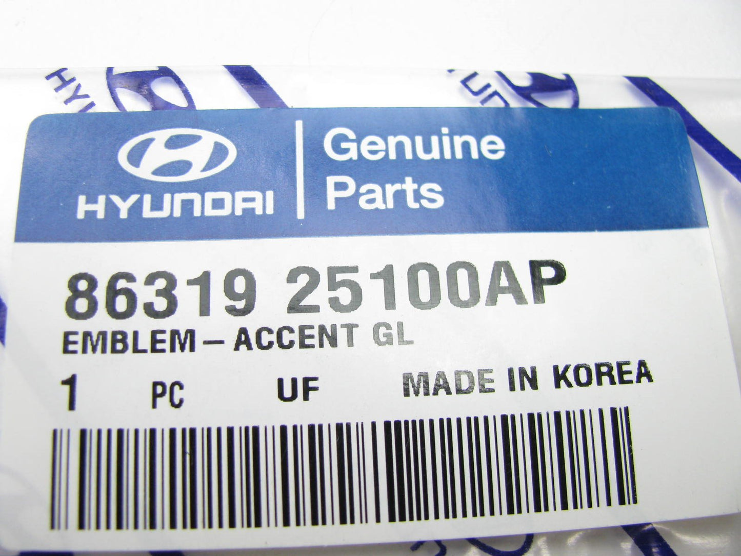 New OEM Trunk Lid Emblem Badge Decal Nameplate Silver For 2000-06 Hyundai Accent