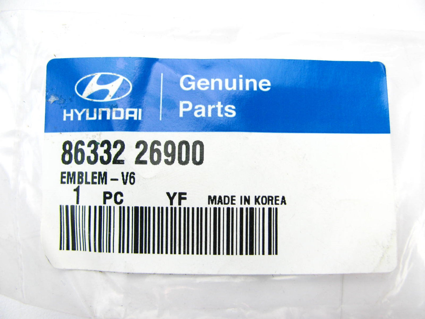 NEW GENUINE Liftgate Hatch V6 Emblem OEM For 01-06 Santa Fe 8633226900