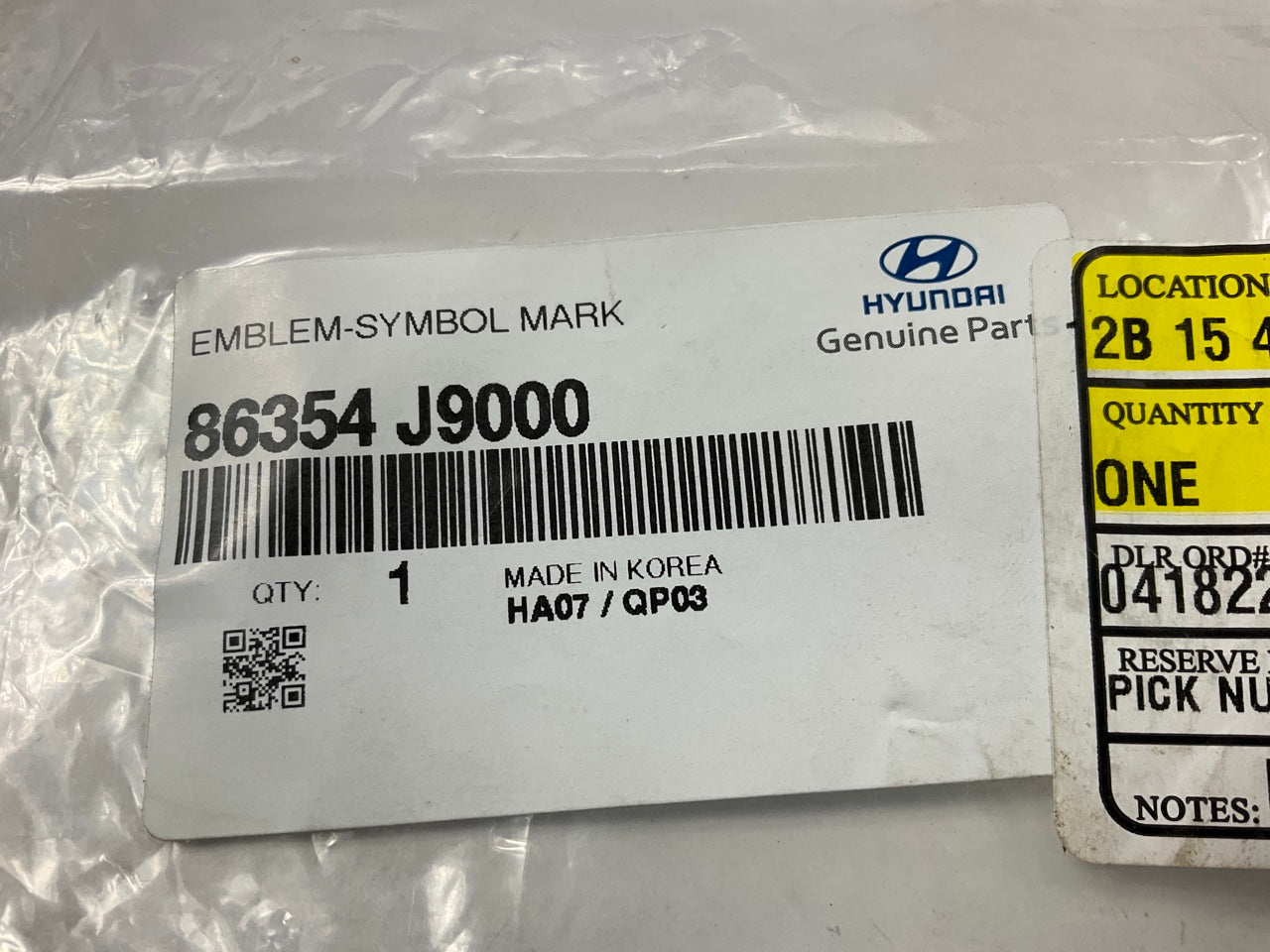 NEW Front End Grille *H* Emblem OEM For 2018-2021 Hyundai Kona 86354J9000