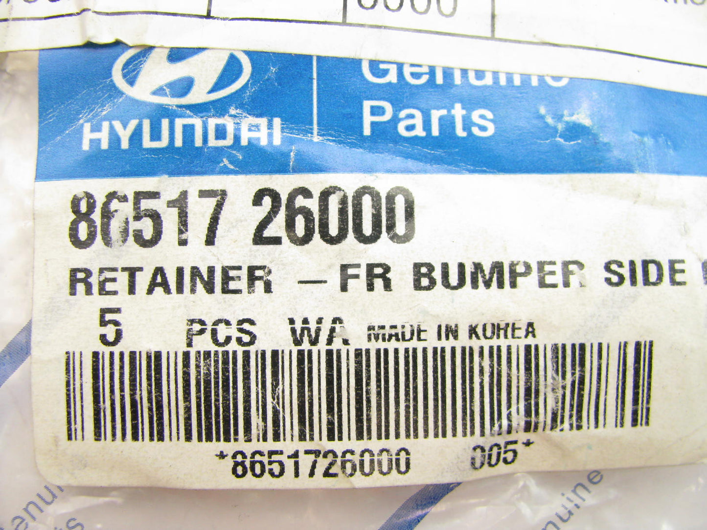(5) NEW FRONT Bumper Side Mounting Retainer Cllips OEM For 2001-2006 Santa Fe
