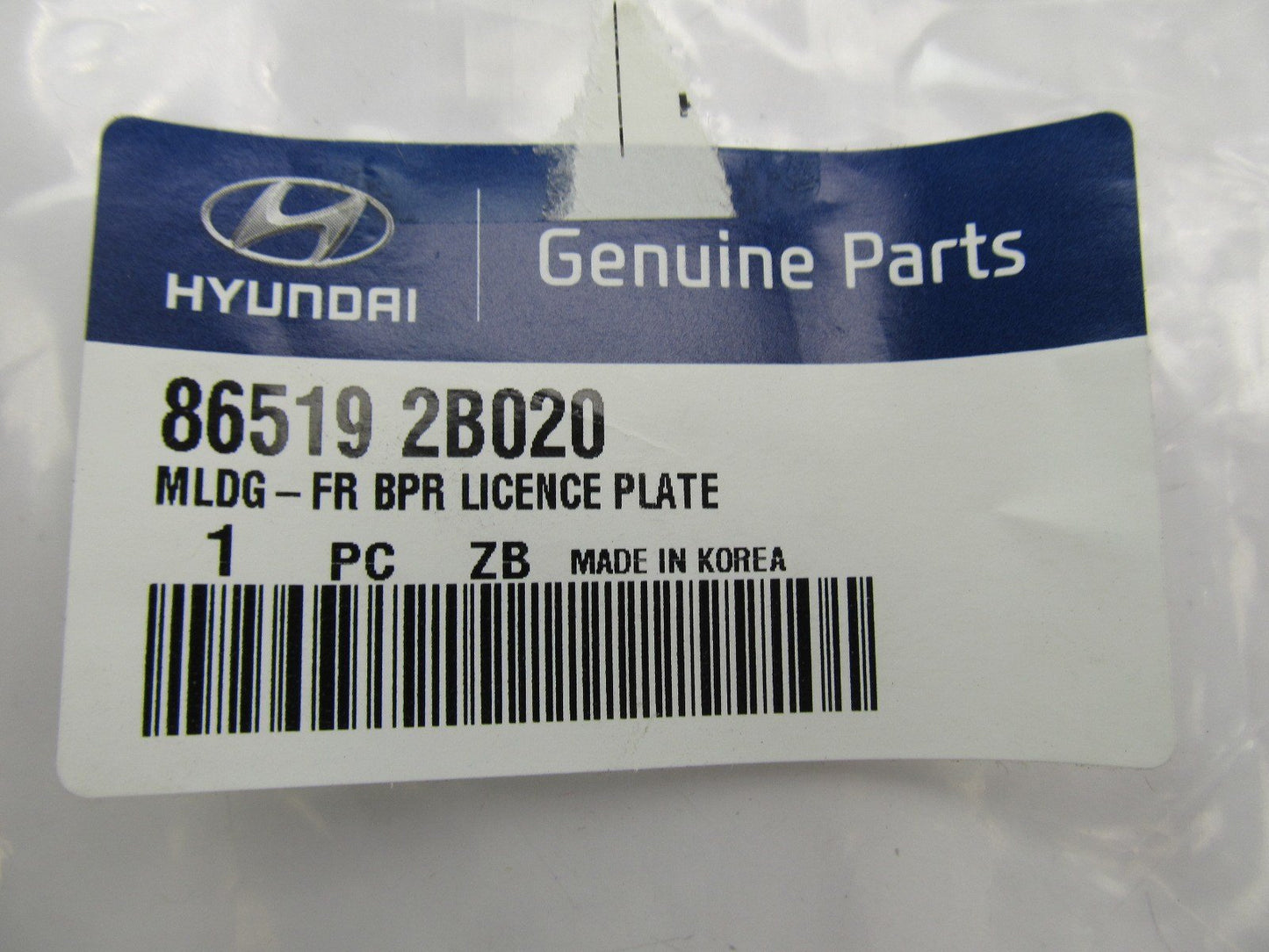 New Front License Plate Bracket OEM For Hyundai Santa Fe 07-09 86519-2B020