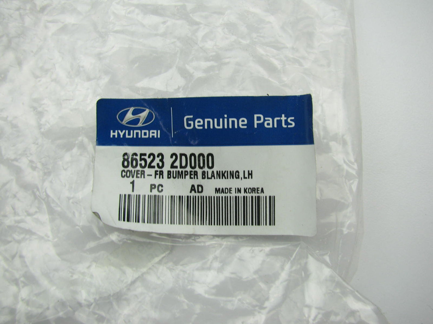 New Oem Front Bumper Blanking Cover Left For 01-03 Hyundai Elantra 865232D000