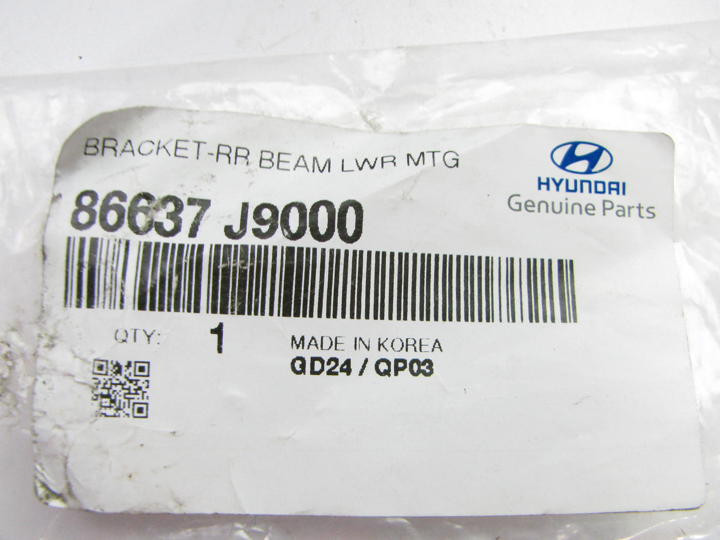 Rear Bumper Reinforced Beam Lower Bracket OEM For 18-23 Hyundai Kona 86637J9000