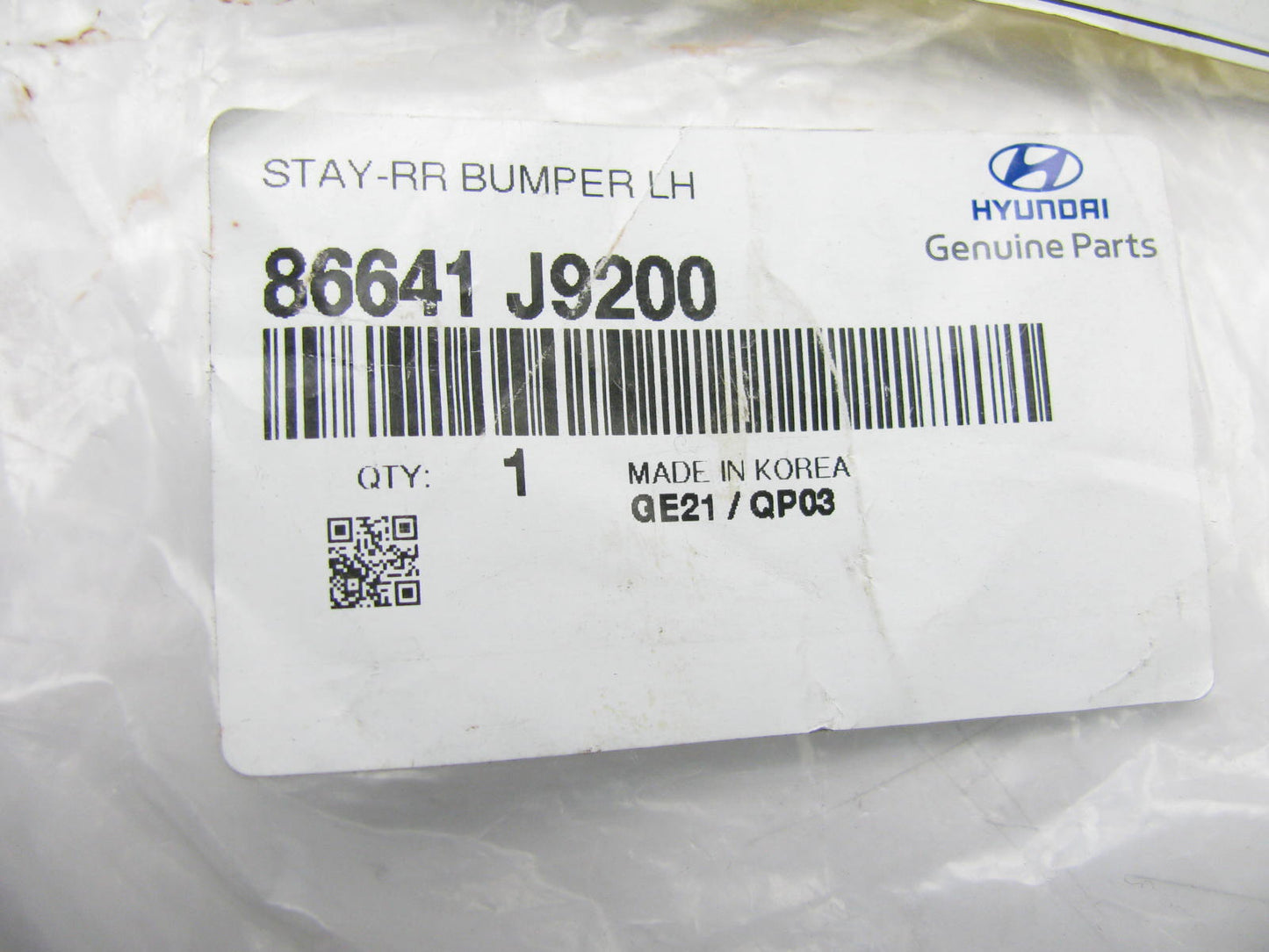 NEW - OEM 86641J9200 Rear Bumper Left Stay Bracket For 2018-2021 Hyundai Kona