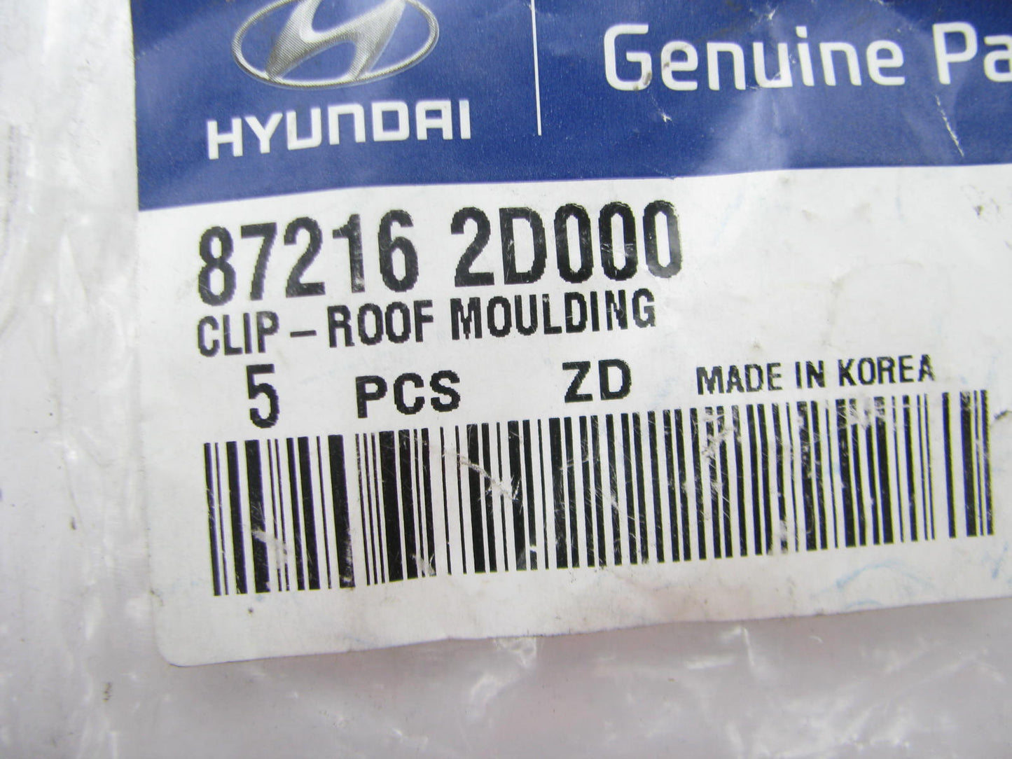(5) NEW GENUINE Roof Molding Clips OEM For 2001-2006 Hyundai Elantra 872162D000