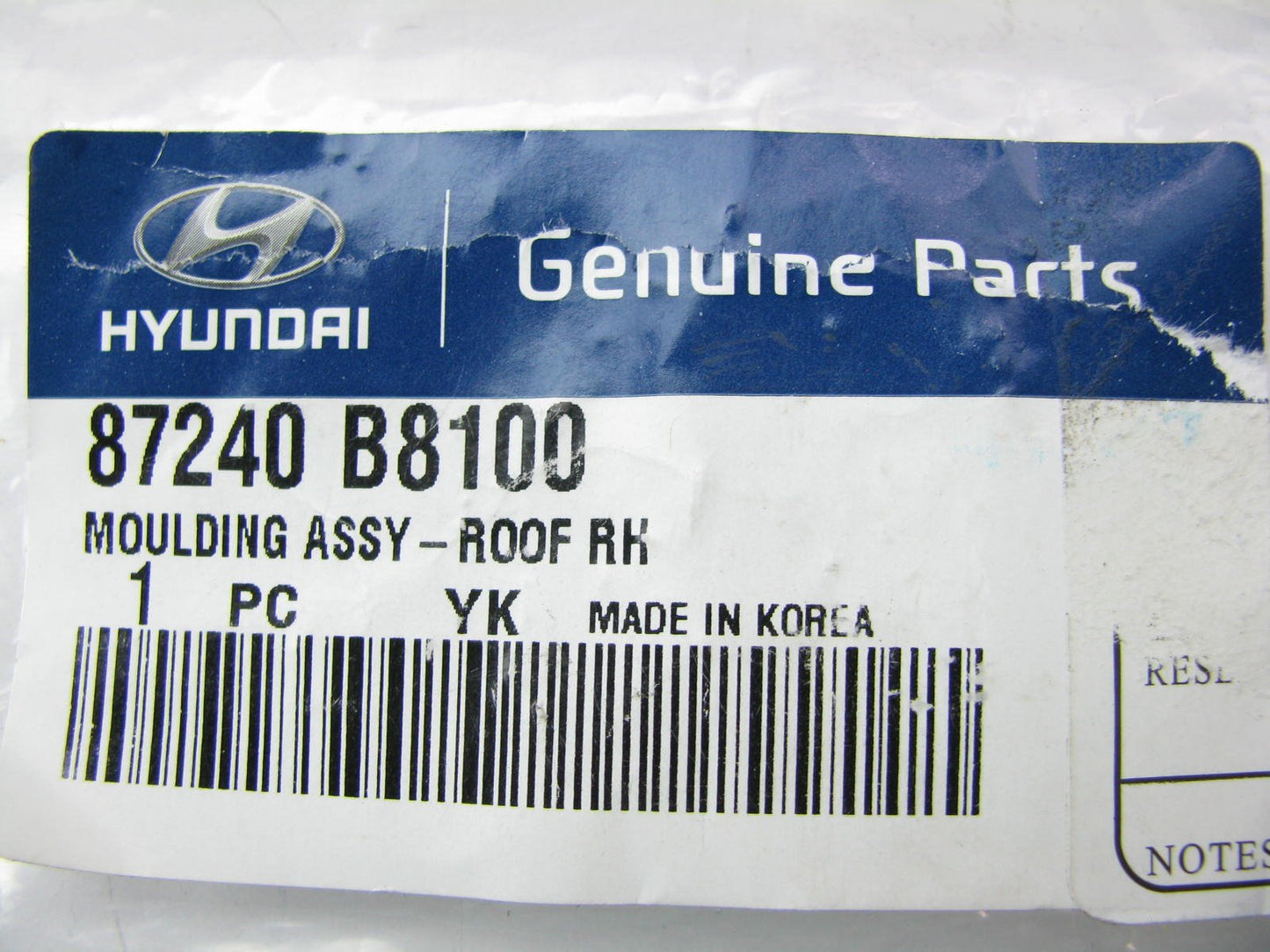 Rear Right Roof Luggage Carrier Side Rail Cap OEM For 2013-2018 Hyundai Santa Fe