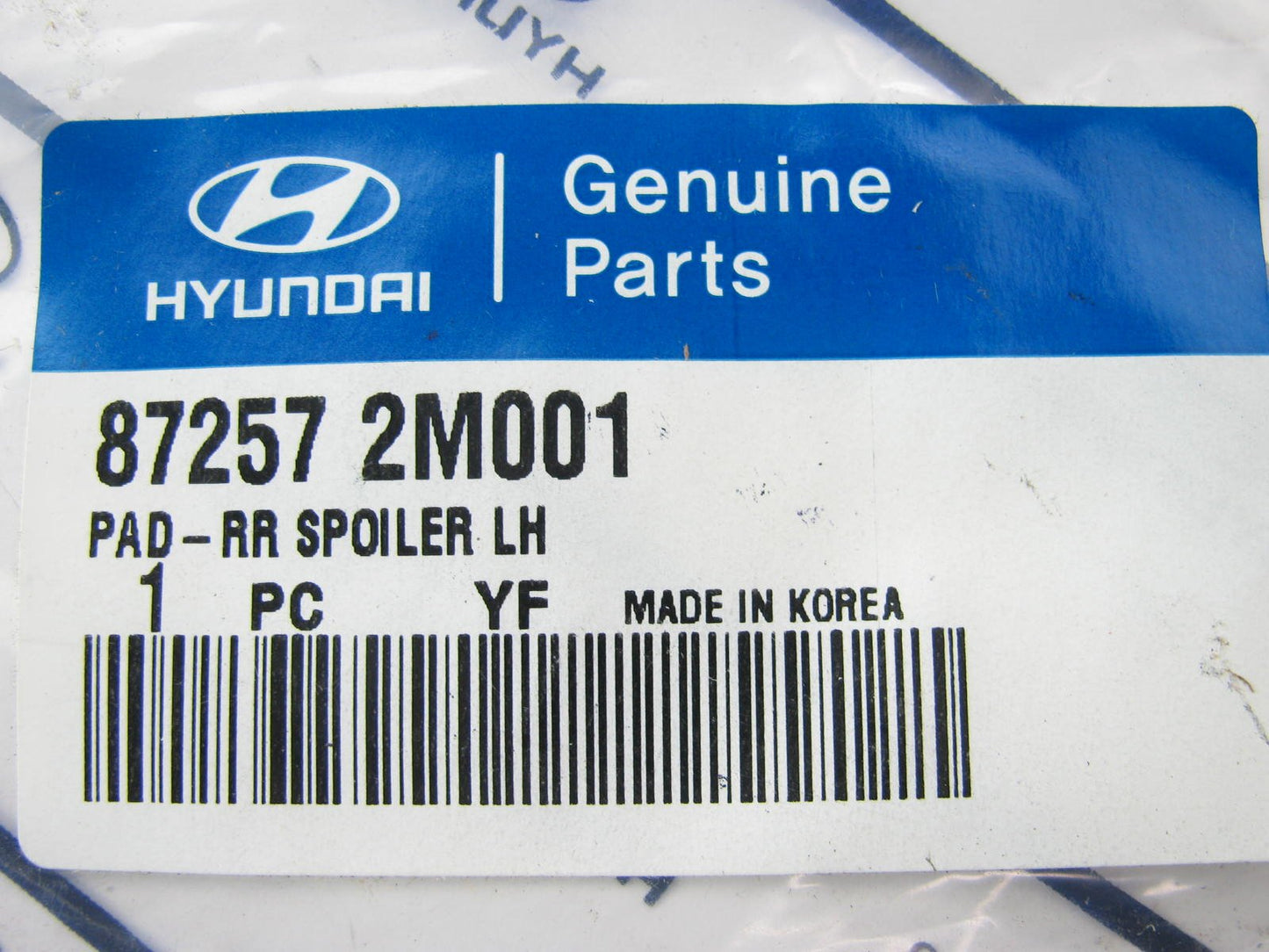 NEW - OEM 872572M001 Spoiler Panel Trim Seal Pad For 2011-2015 Genesis Coupe