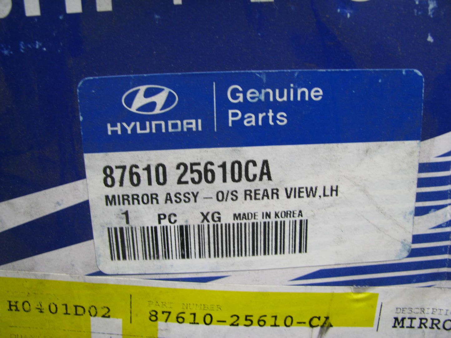 COSMETIC DAMAGE - 8761025610CA LEFT Door Mirror OEM For 1999-2006 Hyundai Accent