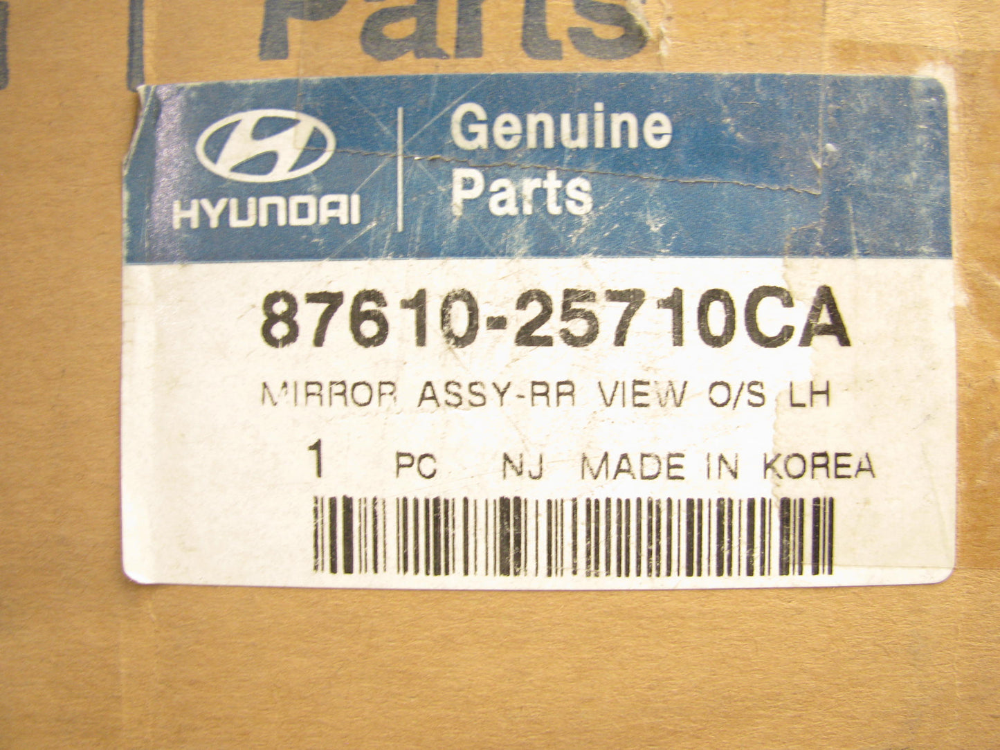 NEW 8761025710CA LEFT Door Mirror MANUAL OEM For 2002-2005 Hyundai Accent