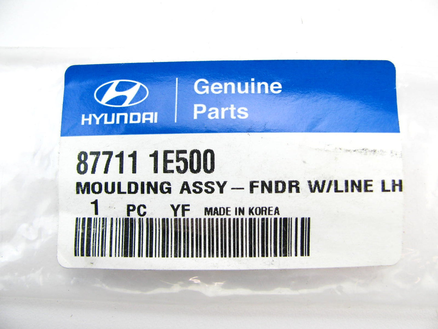 Left Drivers Side Fender Molding Trim OEM For 2010-11 Hyundai Accent 877111E500