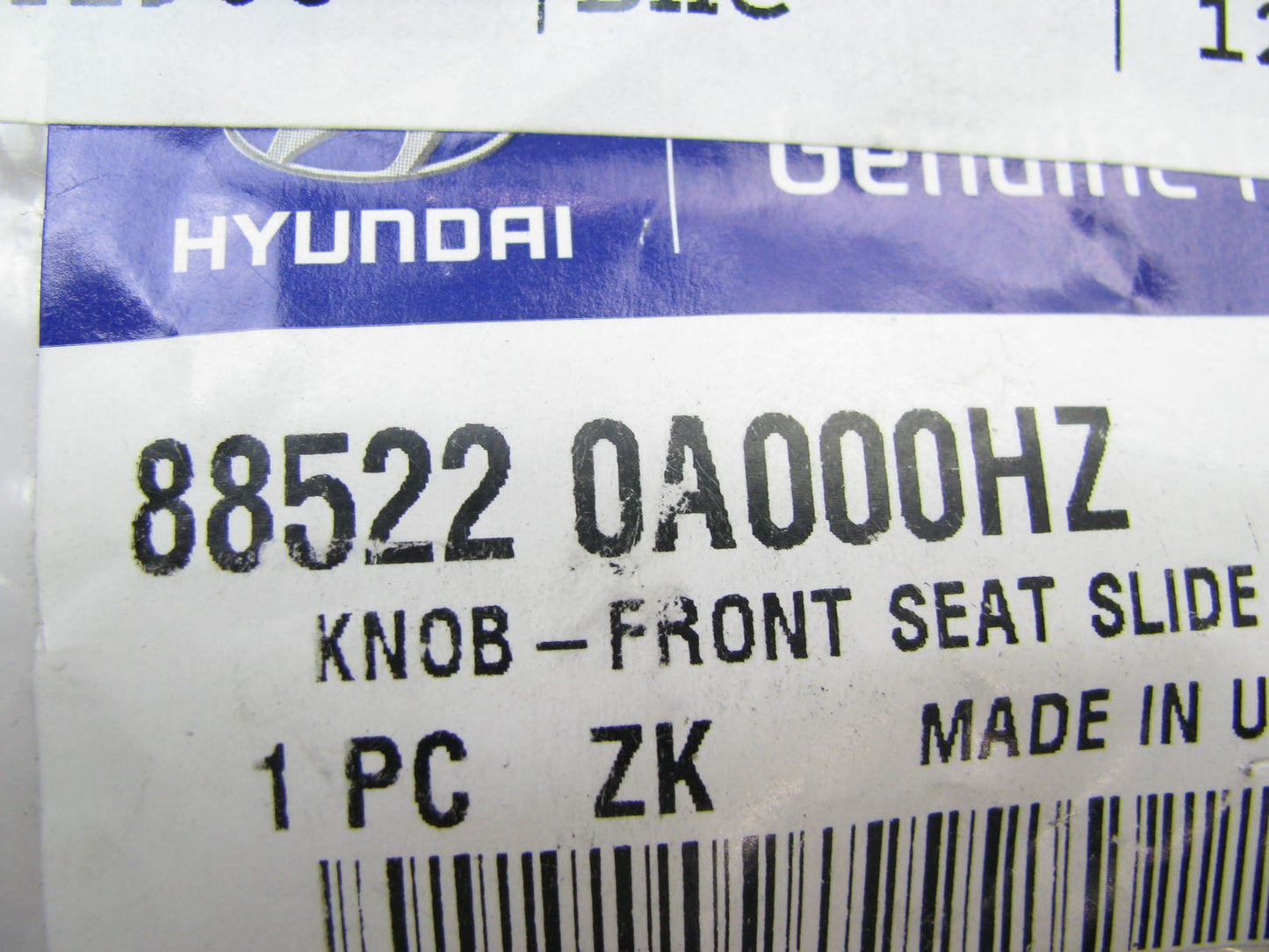 New Front Left Side Seat Slide Adjust Knob OEM For 09-10 Sonata 885220A000HZ
