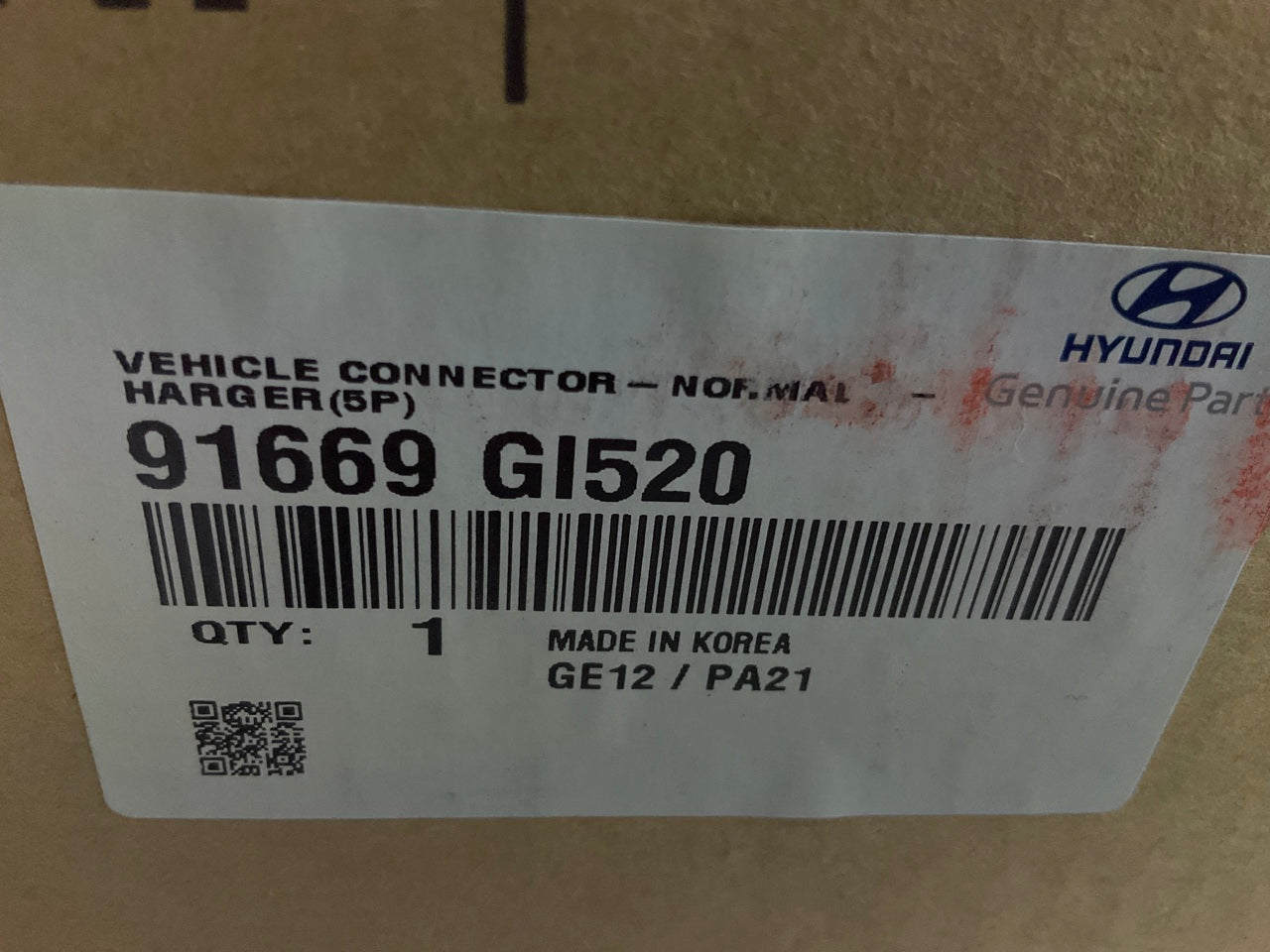 NEW Plug-in EV Charging Cable Connector, Without Plug OEM For Hyundai 91669GI520