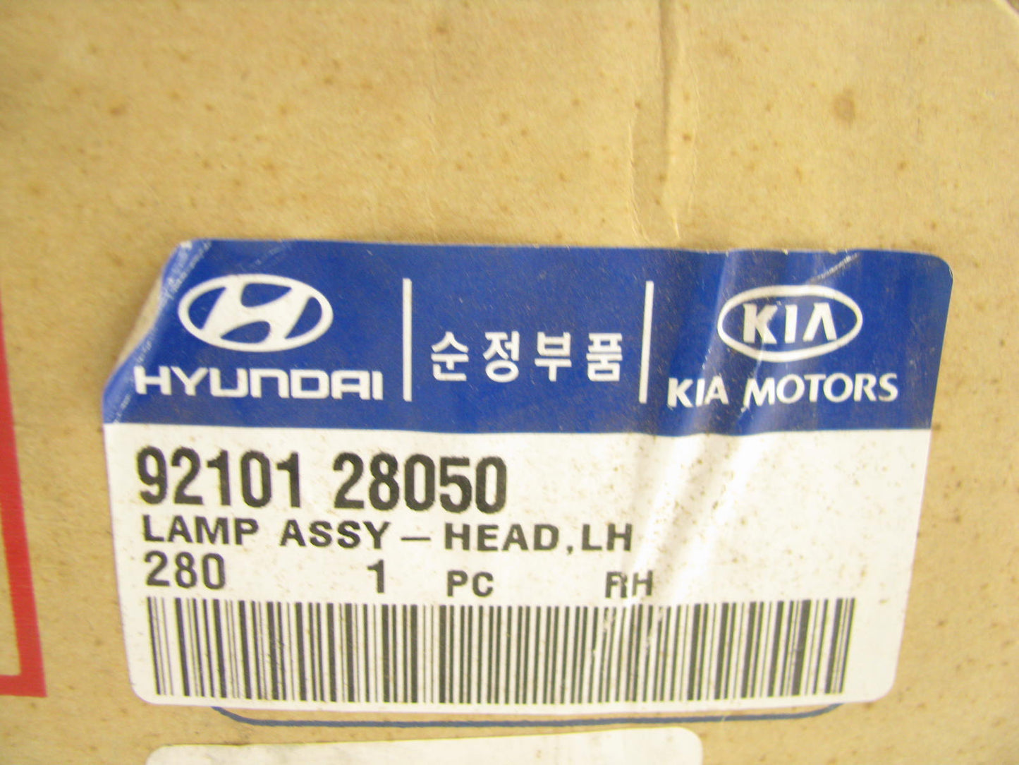 NEW - OEM 9210128050 Front Left Headlight Headlamp For 1991-1995 Hyundai Elantra