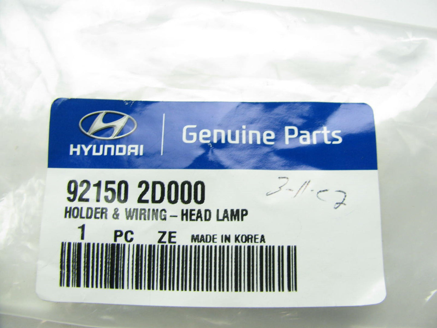 NEW - OEM 921502D000 Front Head Lamp Light Wire Harness For 2001-2003 Elantra