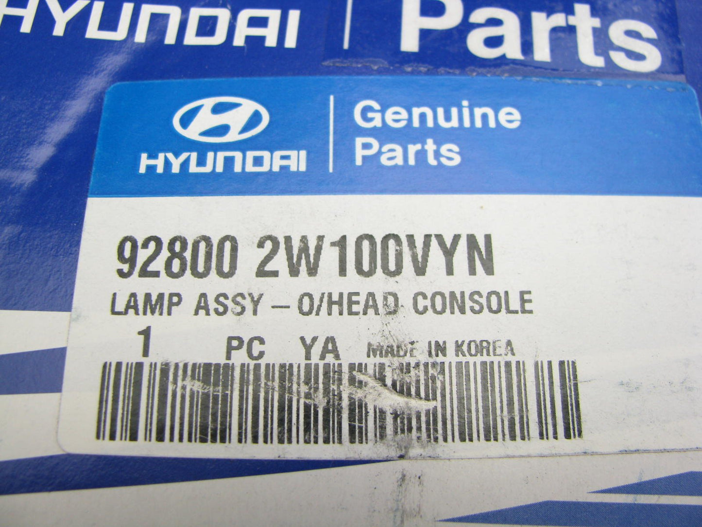 NEW - OEM 928002W100VYN Overhead Dome Map Lamp Light BEIGE For 2013-14 Santa Fe