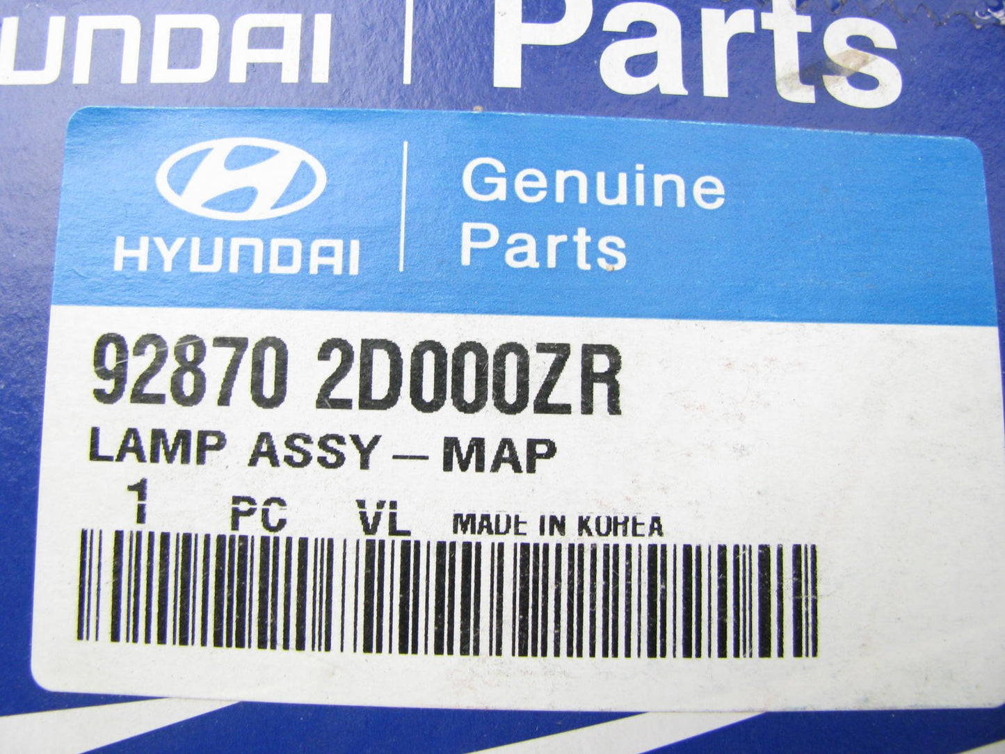 NEW - OEM 928702D000ZR Map Light Assembly For 2001-2006 Hyundai Elantra