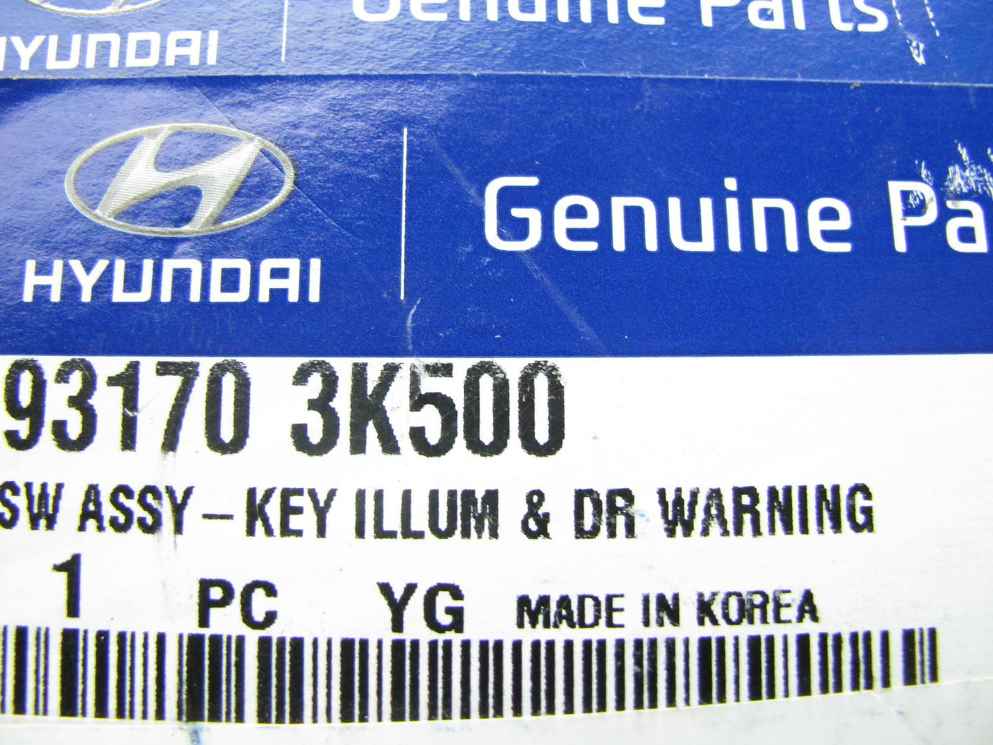 Ignition Switch Key Illumination Ring & Door Warning Switch OEM For 08-10 Sonata