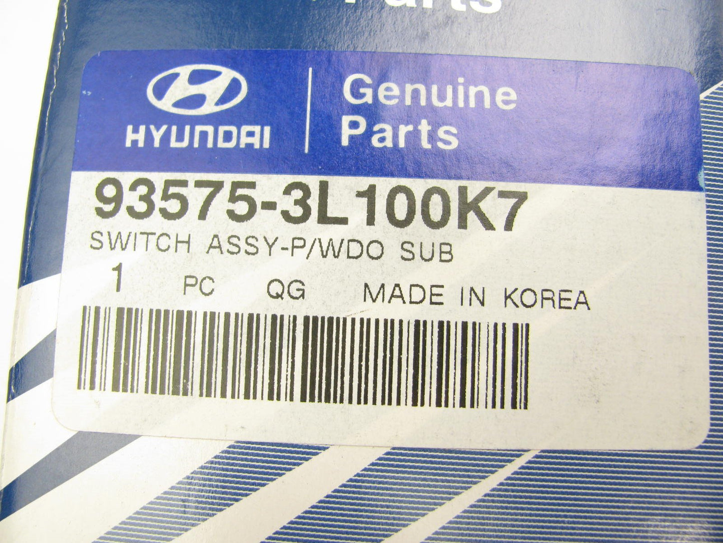 NEW - OEM 935753L100K7 Front Right Power Window Switch For 2006-11 Hyundai Azera