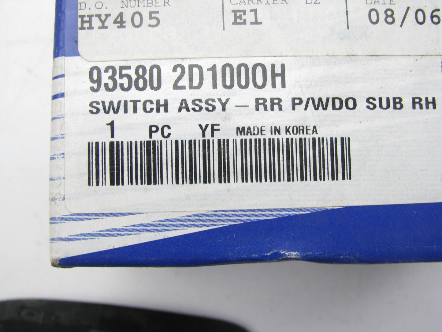NEW - OEM 935802D100OH Rear Right Power Window Switch For 00-03 Hyundai Elantra