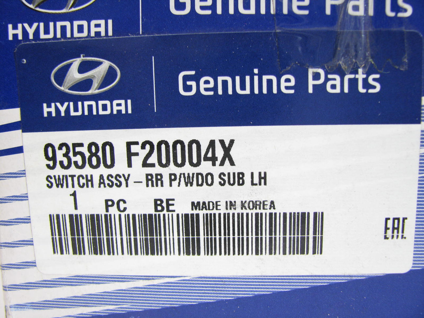 NEW - OEM 93580F20004X Rear Left Power Window Switch For 2016-18 Hyundai Elantra
