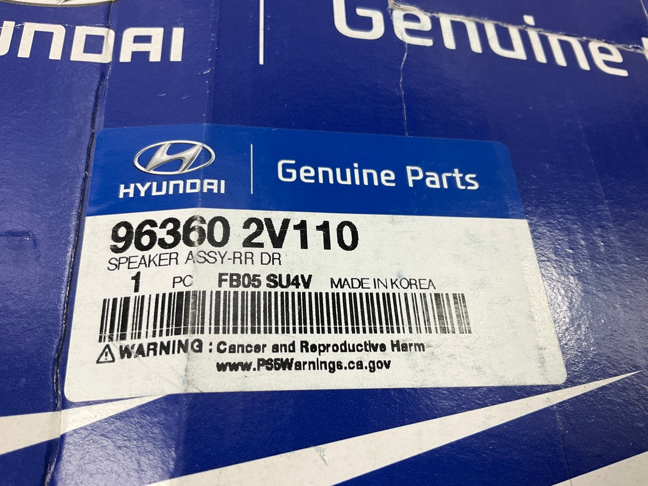 NEW Rear Door Speaker OEM For 2012-2017 Hyundai Veloster 963602V110