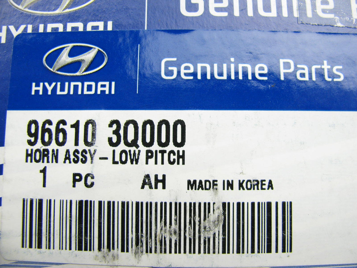 NEW - OEM 966103Q000 LOW PITCH Horn For 2006-2014 Hyundai Sonata
