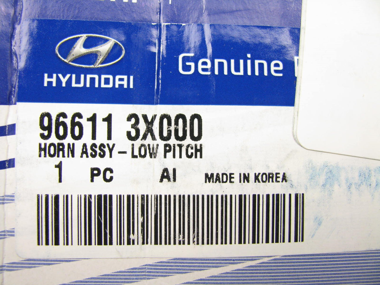 New Genuine Dual Type Low Note Horn W/ Bracket OEM For Hyundai 966113X000