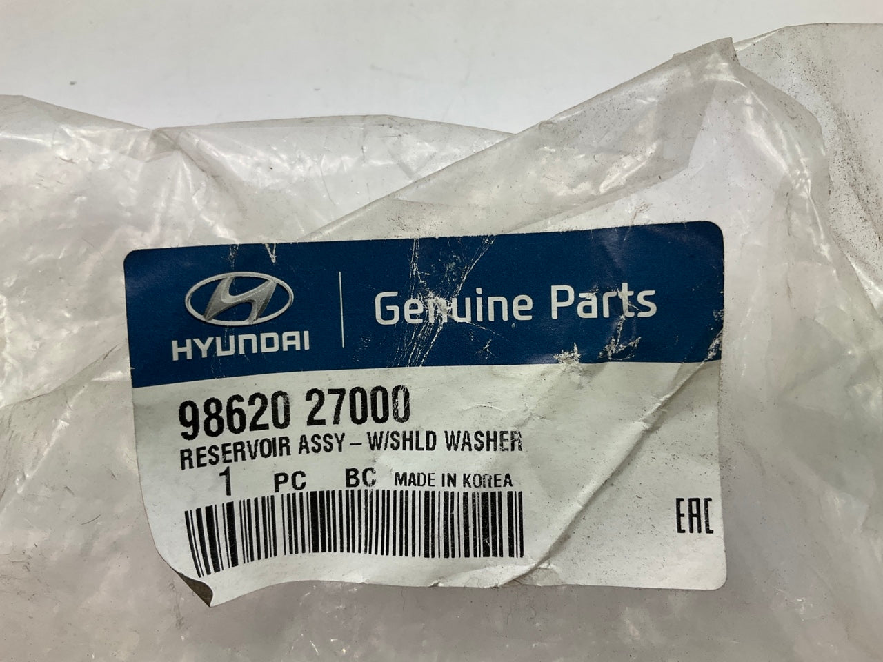 NEW Windshield Washer Bottle Reservoir Tank W/O CAP OEM For Hyundai 9862027000