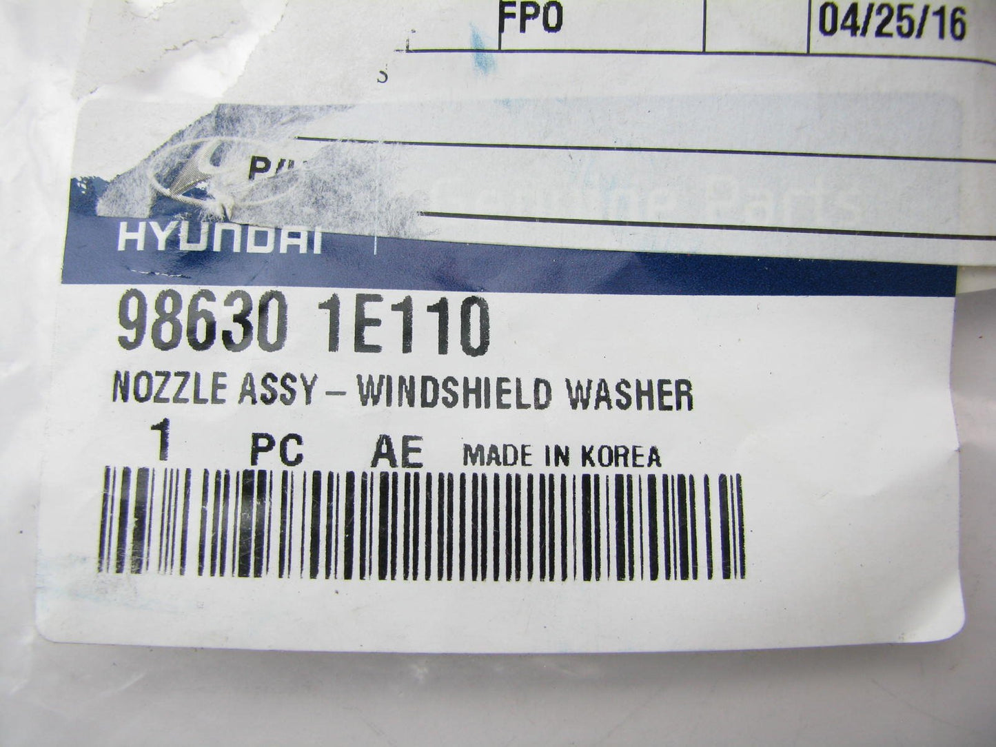 New Genuine Windhshield Washer Nozzle OEM For 06-11 Hyundai Accent 986301E110