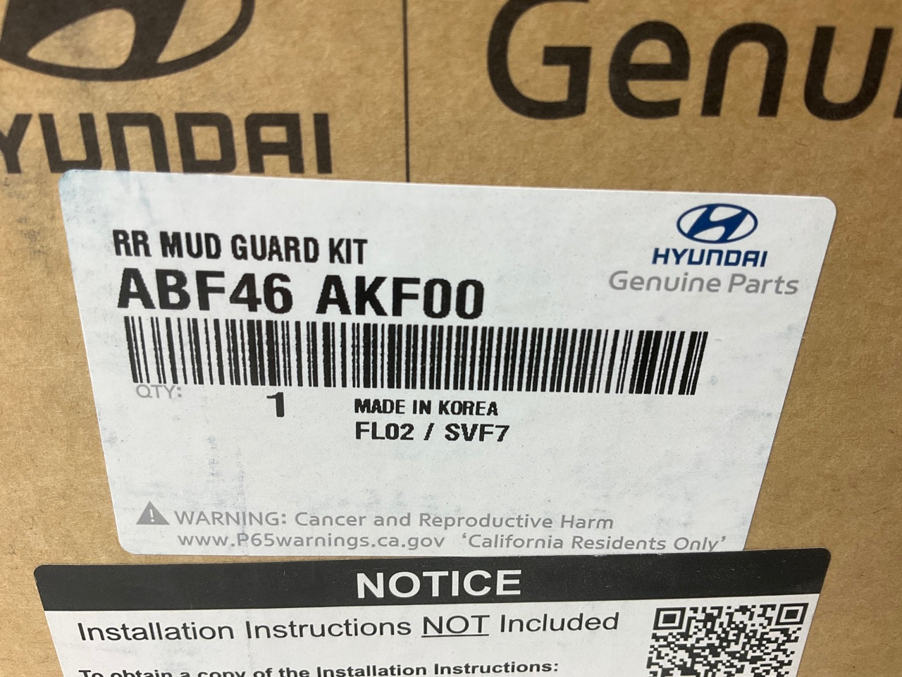 NEW Rear Splash Guards / Mud Flaps OEM For 21-23 Hyundai Elantra ABF46AKF00