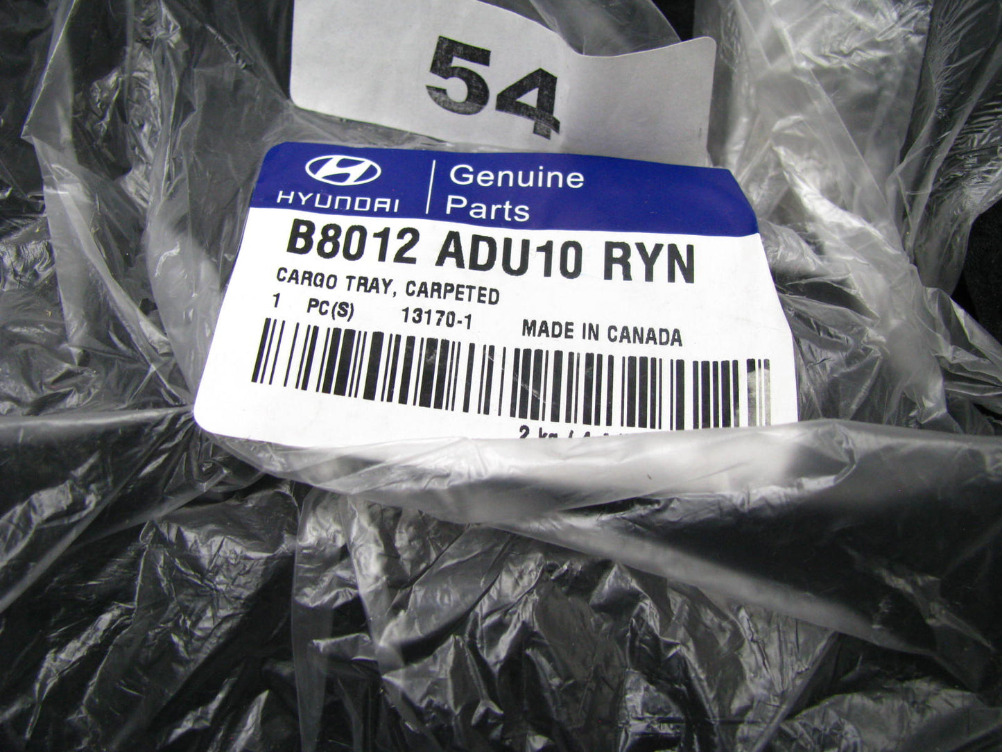 New OEM Rear Hatch Cargo Liner B8012ADU10RYN For 2013-2019 Hyundai Santa Fe XL