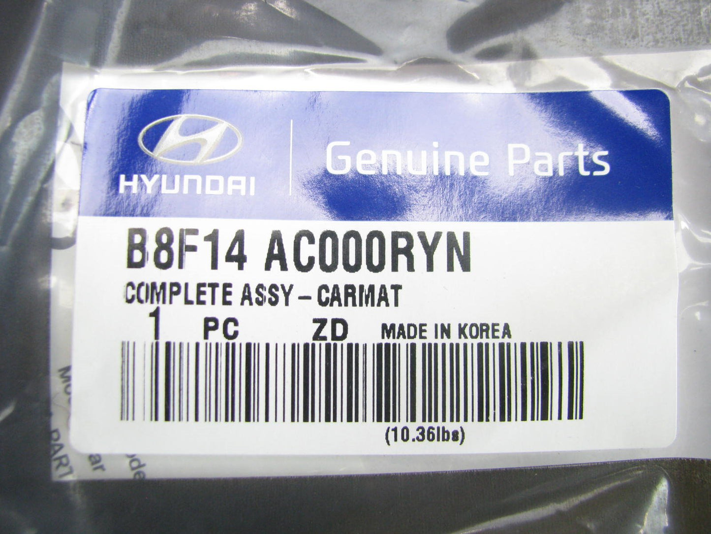 NEW - OEM B8F14AC000RYN Carpet Floor Mat Set, Black For 2013-22 Hyundai Santa Fe