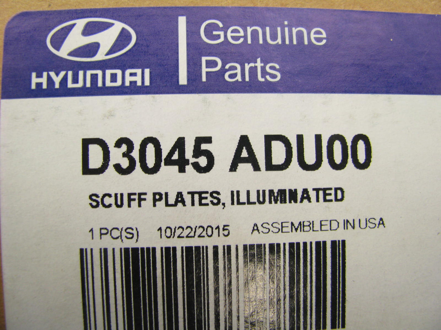 NEW - OEM FRONT Illuminated Door Sill Scuff Plates For 16-18 Hyundai Tucson