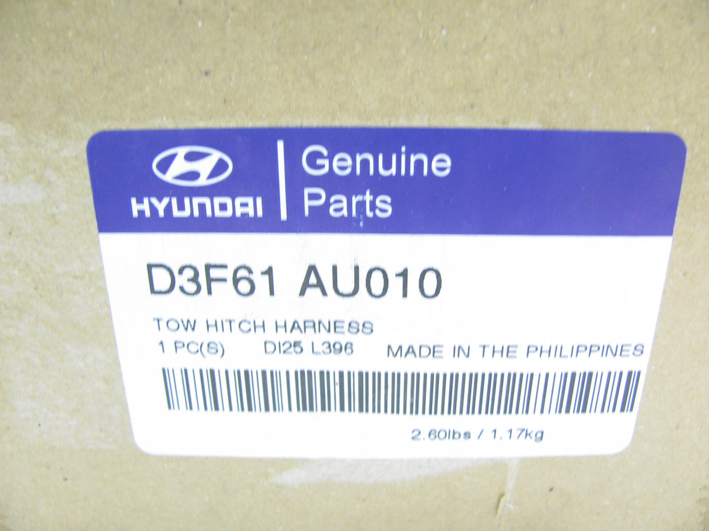 NEW - OEM D3F61AU010 Trailer Tow Wiring Harness Genuine For 20-21 Hyundai Tucson