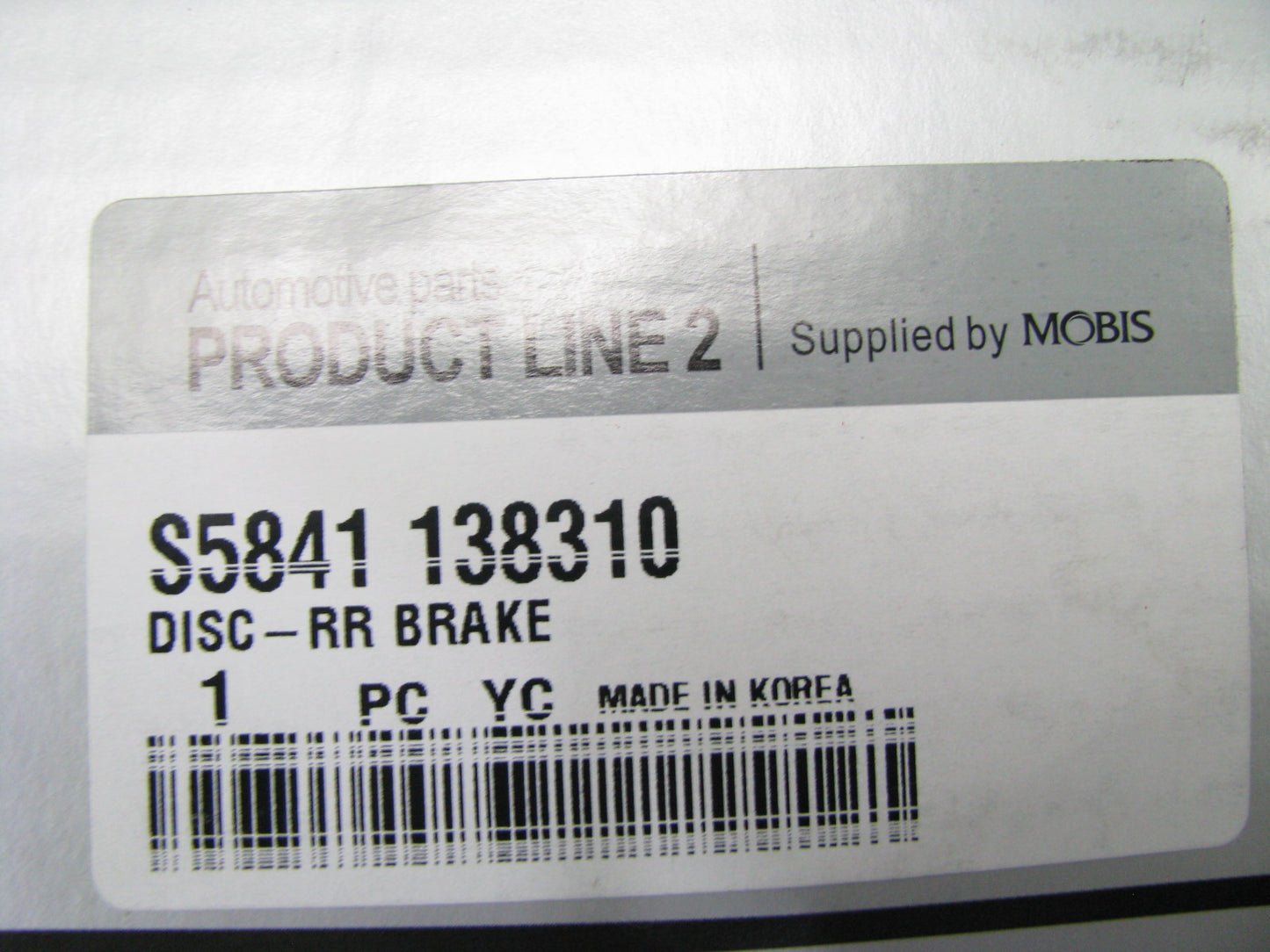 NEW GENUINE Rear Brake Rotor OEM For 1999-2005 Hyundai Sonata 5841138310